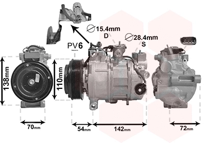 Compressor, air conditioning (0600K551)