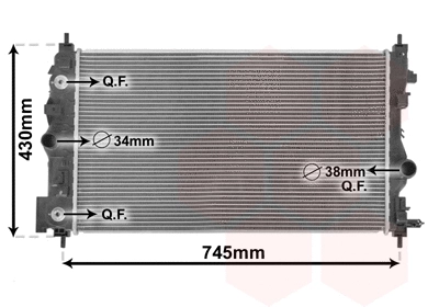 Radiator, engine cooling (37002547)