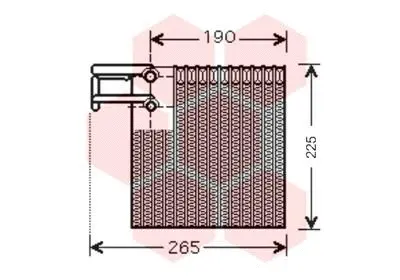 Evaporator, air conditioning (1300V257)