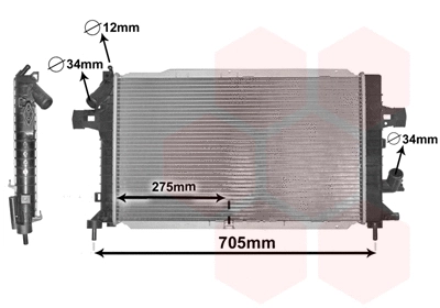Radiator, engine cooling (37002383)
