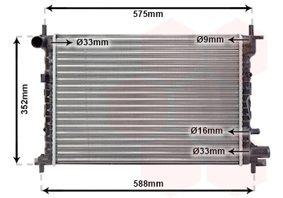 Radiator, engine cooling (18002219)
