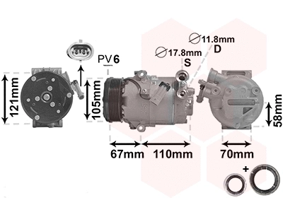 Compressor, air conditioning (3700K494)