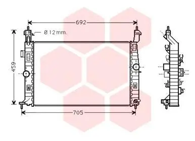 Radiator, engine cooling (37002583)