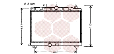 Radiator, engine cooling (02002121)