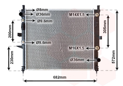 Radiator, engine cooling (30002271)