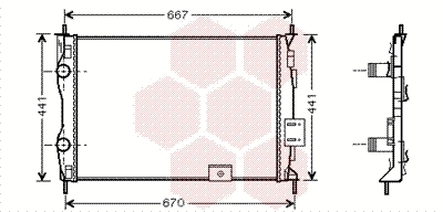 Radiator, engine cooling (13002279)
