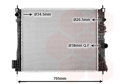Radiator, engine cooling (37002665)