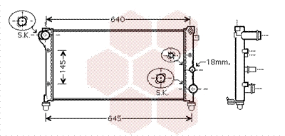 Radiator, engine cooling (17002362)