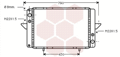 Radiator, engine cooling (43002060)