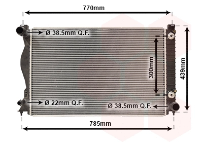Radiator, engine cooling (03002231)