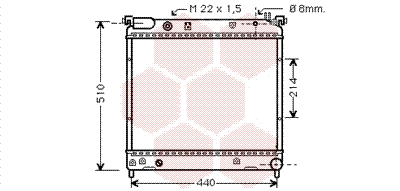 Radiator, engine cooling (52002036)
