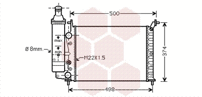 Radiator, engine cooling (17002323)