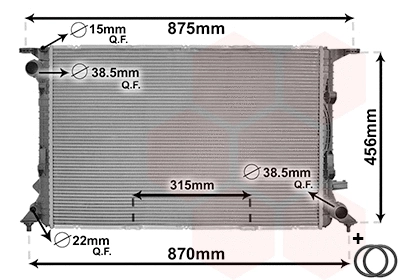Radiator, engine cooling (03002290)