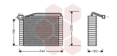 Evaporator, air conditioning (0300V142)