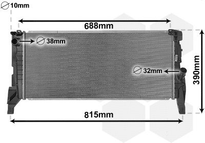 Radiator, engine cooling (06012704)