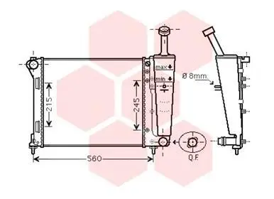 Radiator, engine cooling (17002404)