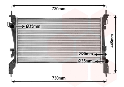 Radiator, engine cooling (17002380)