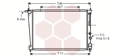 Radiator, engine cooling (82002054)