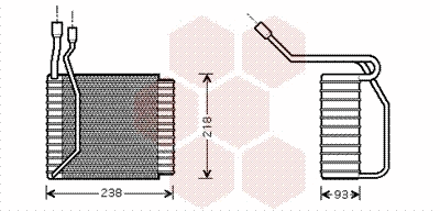 Evaporator, air conditioning (1800V110)