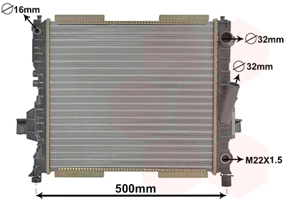 Radiator, engine cooling (43002167)