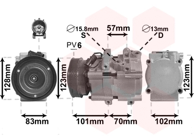 Compressor, air conditioning (8200K209)