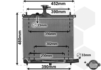 Radiator, engine cooling (82012704)