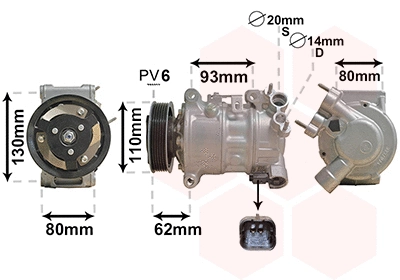 Compressor, air conditioning (0901K707)