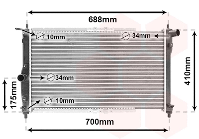 Radiator, engine cooling (81002014)