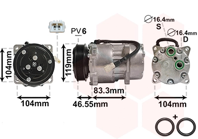 Compressor, air conditioning (0900K161)