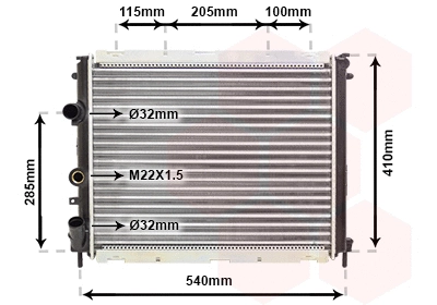 Radiator, engine cooling (43002231)