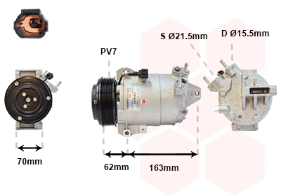 Compressor, air conditioning (3301K701)
