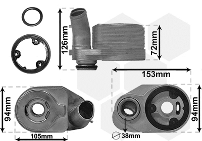 Oil Cooler, engine oil (17013703)