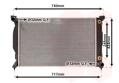 Radiator, engine cooling (03002229)