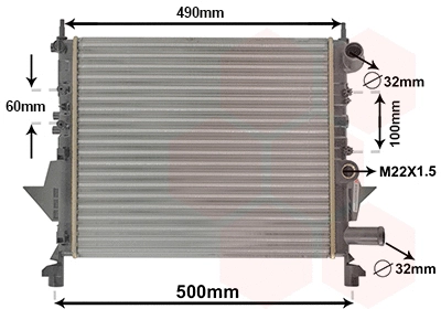 Radiator, engine cooling (43002206)