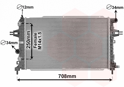 Radiator, engine cooling (37002625)