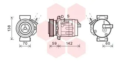 Compressor, air conditioning (0800K035)