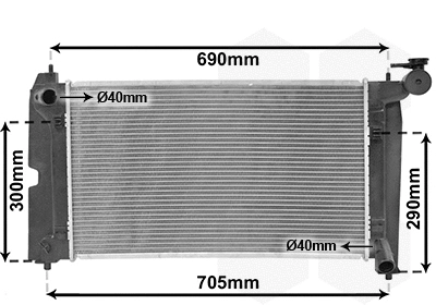 Radiator, engine cooling (53002302)