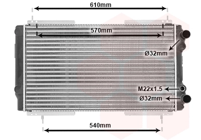 Radiator, engine cooling (43002155)