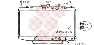 Radiator, engine cooling (25002064)