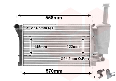 Radiator, engine cooling (17002291)