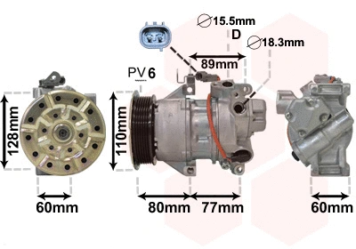 Compressor, air conditioning (5300K626)