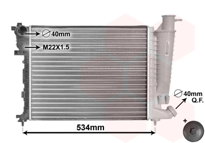 Radiator, engine cooling (09002059)