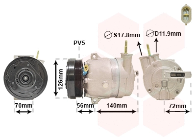 Compressor, air conditioning (0800K066)