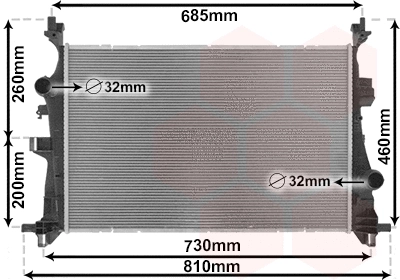 Radiator, engine cooling (17012703)