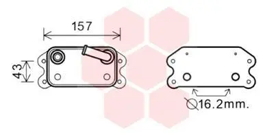 Oil Cooler, engine oil (59003168)