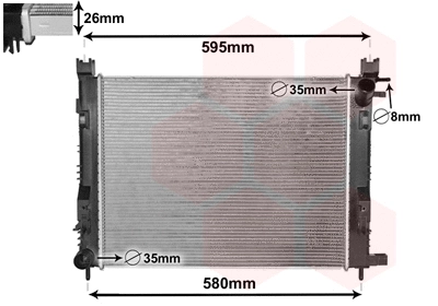 Radiator, engine cooling (15002008)