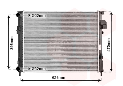 Radiator, engine cooling (43002303)