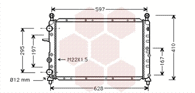 Radiator, engine cooling (01002051)