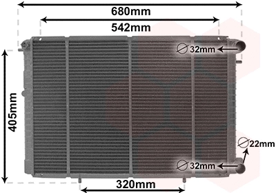Radiator, engine cooling (43002239)