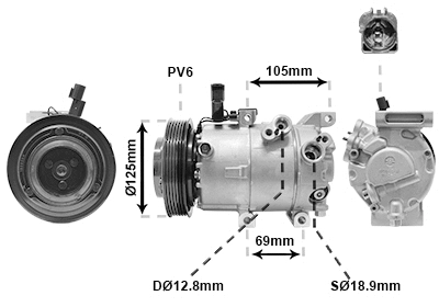 Compressor, air conditioning (8301K707)